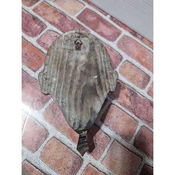 Vintage Hand Carved Wooden Wood Tribal Mask Hanging Wall Decor 10.5 in x 6 in - Picture 7 of 8